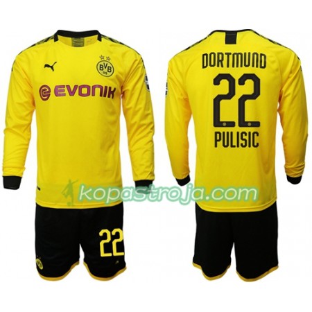 Billiga Fotbollströjor Borussia Dortmund Pulisic 22 Barn Hemma tröja 2019/20 Långärmad
